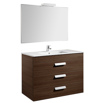 Pack mueble wenge 100cm 3 cajones Debba Roca