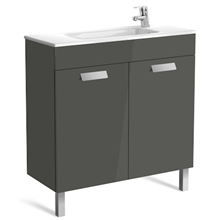 Mueble gris 80cm compacto con puertas Debba Roca