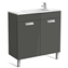 Mueble gris 80cm compacto con puertas Debba Roca