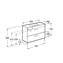Mueble blanco 80cm compacto 2 cajones Debba Roca