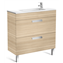 Mueble roble 80cm compacto 2 cajones Debba Roca