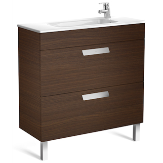Mueble wenge 80cm compacto 2 cajones Debba Roca