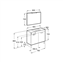 Pack mueble gris 80cm compacto puertas Debba Roca