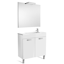 Pack mueble blanco 80cm compacto puertas Debba Roca