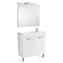 Pack mueble blanco 80cm compacto puertas Debba Roca