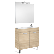 Pack mueble roble 80cm compacto puertas Debba Roca