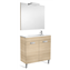 Pack mueble roble 80cm compacto puertas Debba Roca
