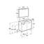 Pack mueble wenge 80cm compacto puertas Debba Roca