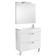 Pack mueble blanco 80cm compacto 2 cajones Debba Roca