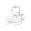 Pack mueble wenge 80cm compacto 2 cajones Debba Roca