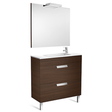 Pack mueble wenge 80cm compacto 2 cajones Debba Roca