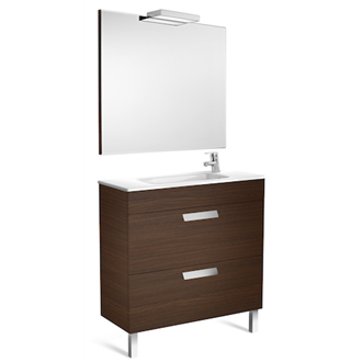 Pack mueble wenge 80cm compacto 2 cajones Debba Roca
