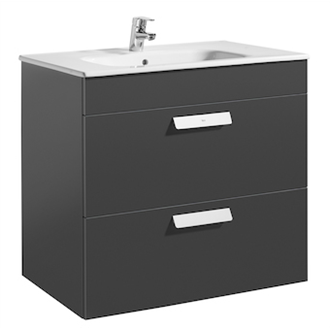 Mueble gris 80cm 2 cajones Debba Roca