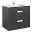 Mueble gris 80cm 2 cajones Debba Roca