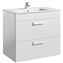 Mueble blanco 80cm 2 cajones Debba Roca