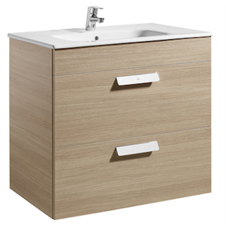Mueble roble 80cm 2 cajones Debba Roca