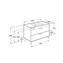 Mueble wenge 80cm 2 cajones Debba Roca