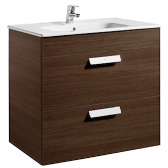 Mueble wenge 80cm 2 cajones Debba Roca