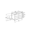 Mueble gris 80cm 3 cajones Debba Roca