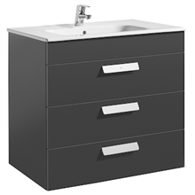 Mueble gris 80cm 3 cajones Debba Roca