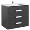 Mueble gris 80cm 3 cajones Debba Roca