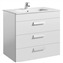 Mueble blanco 80cm 3 cajones Debba Roca