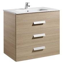 Mueble roble 80cm 3 cajones Debba Roca