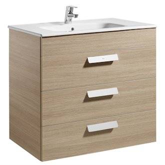 Mueble roble 80cm 3 cajones Debba Roca