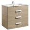 Mueble roble 80cm 3 cajones Debba Roca
