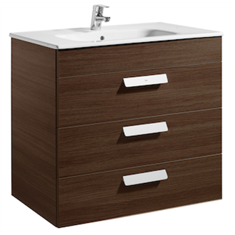 Mueble wenge 80cm 3 cajones Debba Roca
