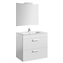 Pack mueble blanco 80cm 2 cajones Debba Roca