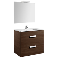 Pack mueble wenge 80cm 2 cajones Debba Roca