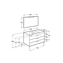 Pack mueble gris 80cm 3 cajones Debba Roca