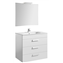 Pack mueble blanco 80cm 3 cajones Debba Roca