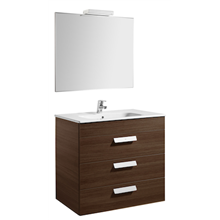 Pack mueble wenge 80cm 3 cajones Debba Roca