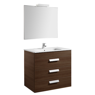Pack mueble wenge 80cm 3 cajones Debba Roca