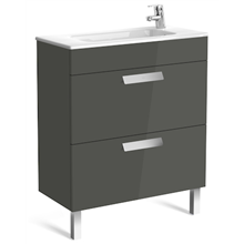 Mueble gris 70cm compacto 2 cajones Debba Roca
