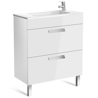 Mueble blanco 70cm compacto 2 cajones Debba Roca