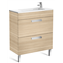 Mueble roble 70cm compacto 2 cajones Debba Roca