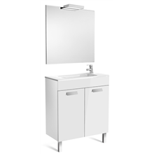 Pack mueble blanco 70cm compacto puertas Debba Roca