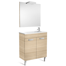 Pack mueble roble 70cm compacto puertas Debba Roca