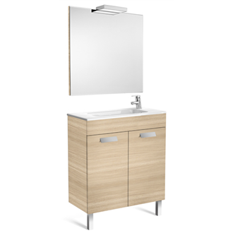 Pack mueble roble 70cm compacto puertas Debba Roca