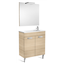 Pack mueble roble 70cm compacto puertas Debba Roca