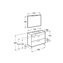 Pack mueble gris 70cm compacto 2 cajones Debba Roca