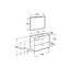 Pack mueble blanco 70cm compacto 2 cajones Debba Roca