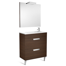 Pack mueble wenge 70cm compacto 2 cajones Debba Roca