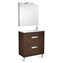 Pack mueble wenge 70cm compacto 2 cajones Debba Roca