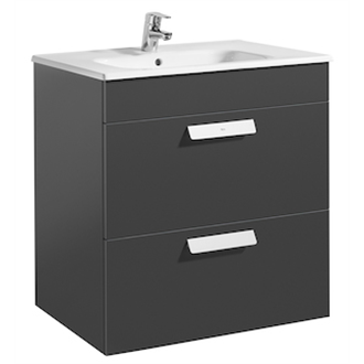Mueble gris 70cm 2 cajones Debba Roca