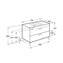Mueble roble 70cm 2 cajones Debba Roca