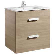 Mueble roble 70cm 2 cajones Debba Roca